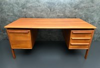 Arne Vodder Teak Schreibtisch Gasvig Møbler 150x75 cm - Bild 2