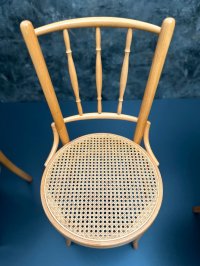 Sitzgruppe Thonet-Stil: 2 Stühle + runder Tisch Vintage - Bild 10