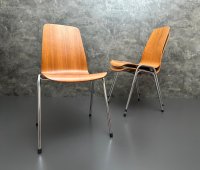 Dänische Vintage Stapelstühle Teak 1970er (ca. 15 Stk.) - Bild 5