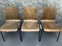 10 Vintage Stapelstühle Wilde+Spieth Holz/Stahl Gastro - Bild 8