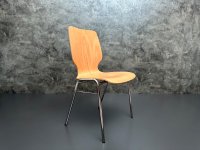 6 Stapelstühle Holz Chromgestell Gastro-Qualität - Bild 2