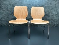 6 Stapelstühle Holz Chromgestell Gastro-Qualität - Bild 8