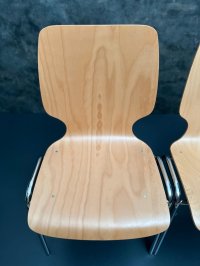 6 Stapelstühle Holz Chromgestell Gastro-Qualität - Bild 11