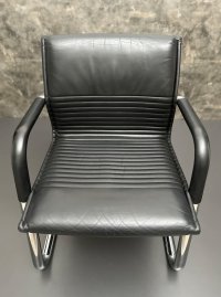 Wilkhahn Vintage Freischwinger Leder Bürostuhl - Bild 2