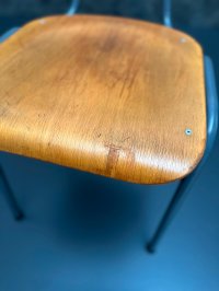Vintage Stapelstuhl 70er/80er Stahlrohr Grau - Bild 6