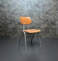 Vintage Stapelstühle Grau Metallgestell 46cm Sitzhöhe - Bild 20