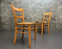 2 Vintage Holzstühle 60er Jahre Vollholz - Bild 3
