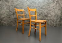 2 Vintage Holzstühle 60er Jahre Vollholz - Bild 5