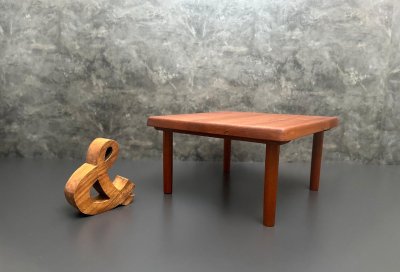 2x Niels Bach Couchtisch Teakholz Mid-Century 68x68 cm