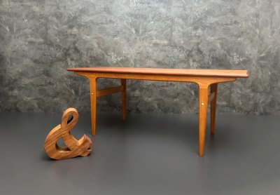 Dänischer Teak Couchtisch Mid-Century 134x52cm restauriert