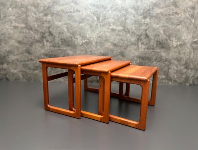 Satztische 3er-Set Teak Skandinavisch 1960er