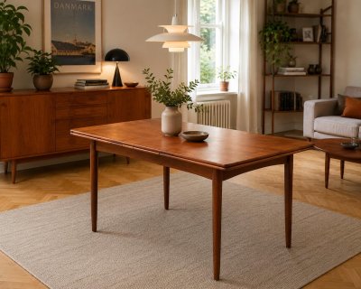 Vintage Esstisch Teak ausziehbar Dänemark 121-211 cm