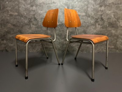 MH Stalmöbler Teak Stapelstühle Dänisch 70er