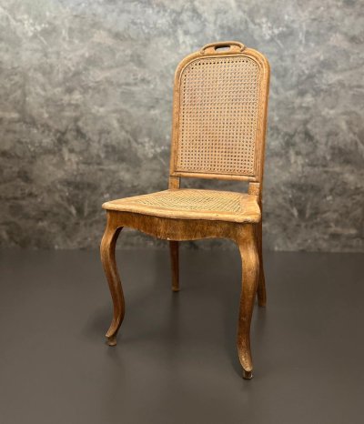 2 Stühle Louis XV Stil Wiener Geflecht Rattan