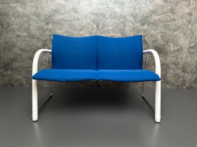 Thonet Zweisitzer Bank Wartebank Designklassiker Blau