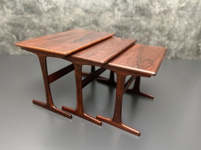 Kai Kristiansen Nesting Tables 3er-Set Palisander Vildbjerg 1960er